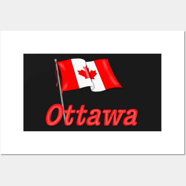 Canada Waving Flag - Ottawa Wall Art by SpiceTree